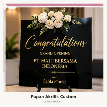 Papan Bunga Akrilik Bantar Gebang